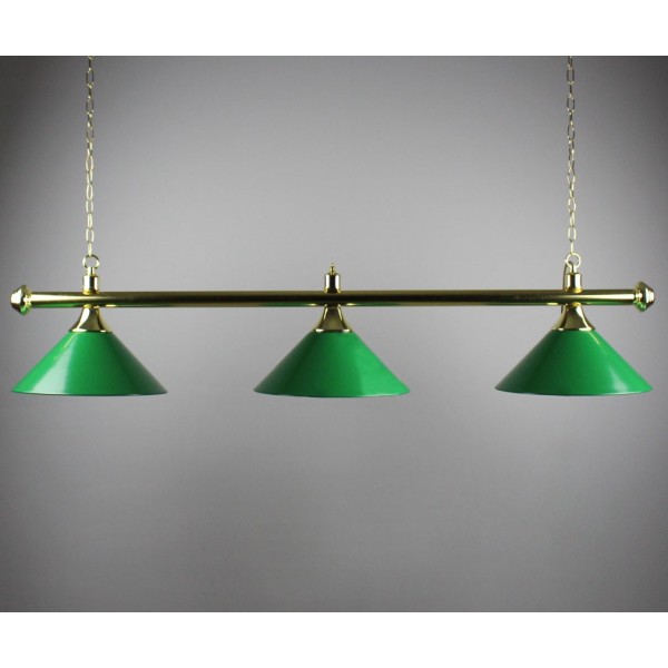 Luminaire pub 3 globes vert