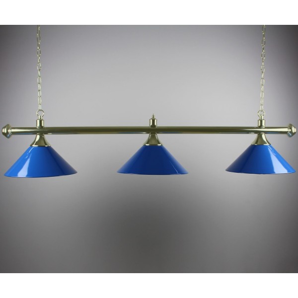 Luminaire pub 3 globes bleu