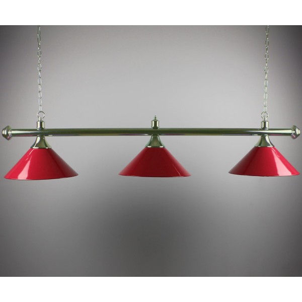 Luminaire pub 3 globes rouge