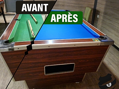 Rénovation complète d'un billard pour un bar de Meurthe et Moselle